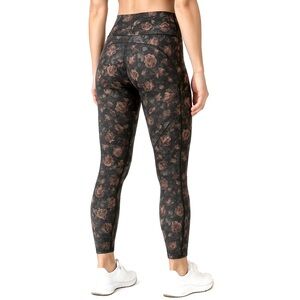 HTF Lululemon Fast and Free High-Rise Tight 25” Floral Dark Forest Size 6 (EUC)